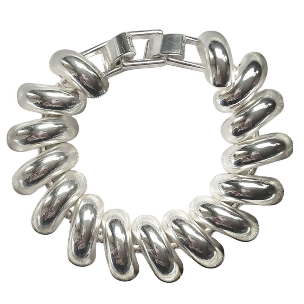 J.Crew Silver Spiral Hinge Bracelet NWOT